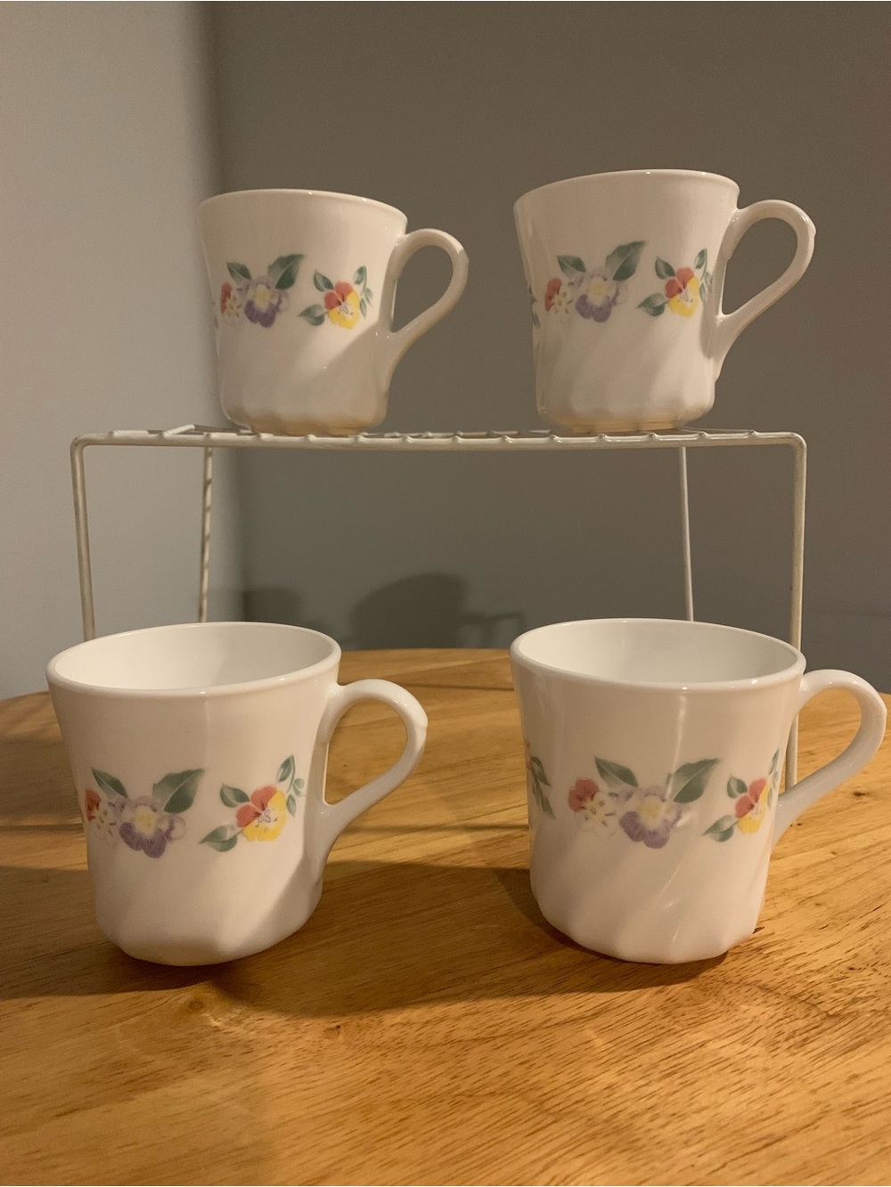 4 Corelle Garden Portrait Coffee Cups